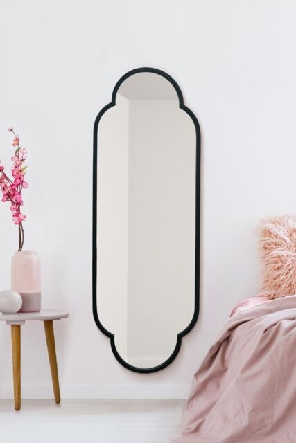 MirrorOutlet Black Metal Framed Double Arched Oval Wall Mirror 150 X 52CM - Size: 1 Pack - image 1