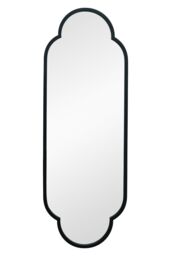 MirrorOutlet Black Metal Framed Double Arched Oval Wall Mirror 150 X 52CM - Size: 1 Pack - thumbnail 3