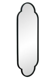 MirrorOutlet Black Metal Framed Double Arched Oval Wall Mirror 150 X 52CM - Size: 1 Pack - thumbnail 6
