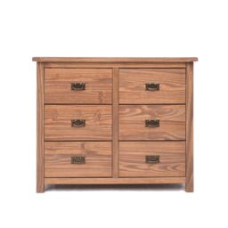 Cabinet Bits Padua 6 Drawer Chest of Drawers Bras Drop Handle in Brown - thumbnail 1