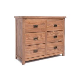 Cabinet Bits Padua 6 Drawer Chest of Drawers Bras Drop Handle in Brown - thumbnail 2