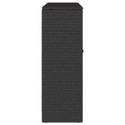 Berkfield Home Storage Cabinet Black 100x36x102 cm Rattan - Size: 100 x 36 x 102 cm - thumbnail 3