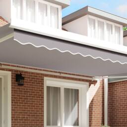 Berkfield Home Awning Valance for 5 m Frame Light Grey 4.8x0.2 m - thumbnail 3