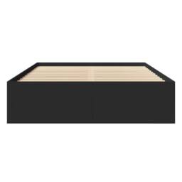 Berkfield Home Durable Bed Frame without Mattress Black 140x200 cm Engineered Wood - thumbnail 5