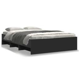 Berkfield Home Durable Bed Frame without Mattress Black 140x200 cm Engineered Wood - thumbnail 3
