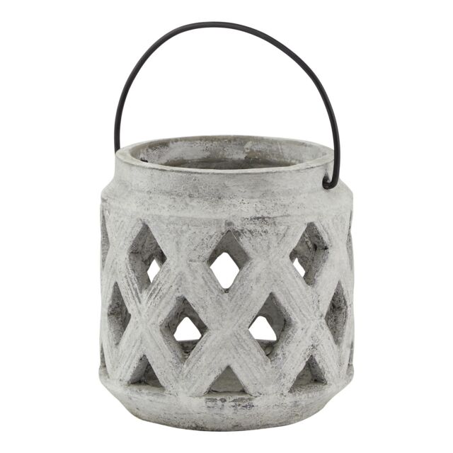 Love Lace Athena Stone Lattice Lantern in White - image 1