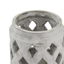 Love Lace Athena Stone Lattice Lantern in White - thumbnail 2