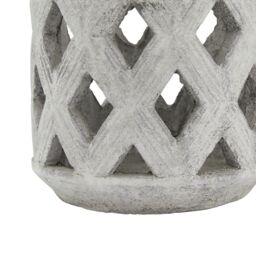 Love Lace Athena Stone Lattice Lantern in White - thumbnail 3