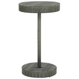 Berkfield Home Garden Table Grey 60.5x106 cm Poly Rattan - thumbnail 2