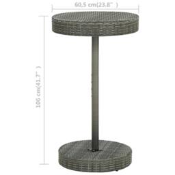 Berkfield Home Garden Table Grey 60.5x106 cm Poly Rattan - thumbnail 5