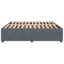 Berkfield Home Soft Bed Frame without Mattress Dark Grey Super King Velvet - thumbnail 5