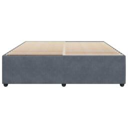 Berkfield Home Soft Bed Frame without Mattress Dark Grey Super King Velvet - thumbnail 4