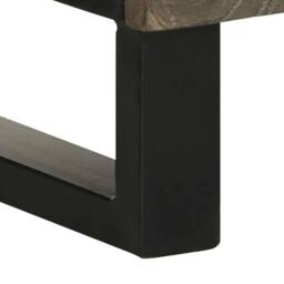 Berkfield Home Beautiful Bathroom Cabinet Black 38x33x160 cm Solid Wood Mango - Size: 38 x 33 x 160 cm - thumbnail 8