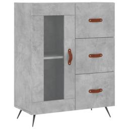 Berkfield Home Highboard Concrete Grey 69.5x34x180 cm Engineered Wood - thumbnail 7