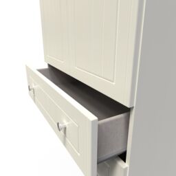 Ready Assembled 2 U Cambridge 2 Door 2 Drawer Wardrobe (Ready Assembled) in Cream - thumbnail 6