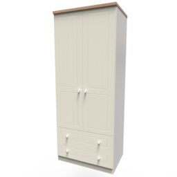 Ready Assembled 2 U Cambridge 2 Door 2 Drawer Wardrobe (Ready Assembled) in Cream - thumbnail 3