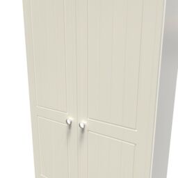 Ready Assembled 2 U Cambridge 2 Door 2 Drawer Wardrobe (Ready Assembled) in Cream - thumbnail 4