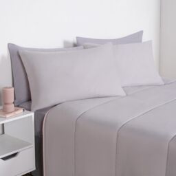 OHS Soft Coverless 10.5 TOG Duvet Set Pillowcase Quilted Cover in Light Pink - Size: Double - thumbnail 3