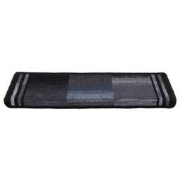 Berkfield Home Stair Mats Self-adhesive 5 pcs 65x21x4 cm Black & Grey - Size: Medium - thumbnail 4
