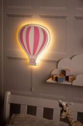 Marco Paul Pink Hot Air Balloon Night Light Nursery Kid's Room Decoration Wall Lamp - thumbnail 6