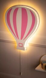 Marco Paul Pink Hot Air Balloon Night Light Nursery Kid's Room Decoration Wall Lamp - thumbnail 2