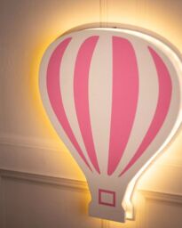 Marco Paul Pink Hot Air Balloon Night Light Nursery Kid's Room Decoration Wall Lamp - thumbnail 4