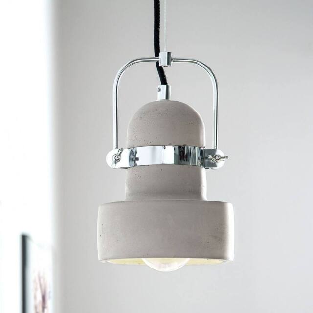 Wyld and Coco Grey Concrete Round Pendant Lamp - Industrial - image 1