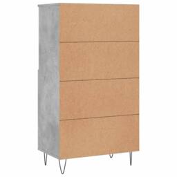 Berkfield Home Highboard Concrete Grey 60x36x110 cm Engineered Wood - Size: 60 x 36 x 110 cm - thumbnail 8
