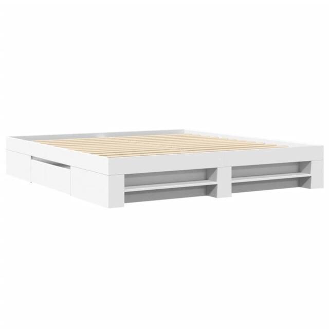 Berkfield Home Durable Bed Frame without Mattress White 180x200 cm Super King En - image 1