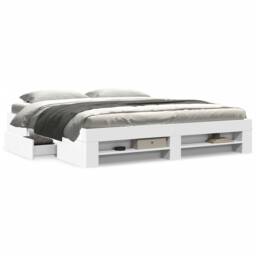 Berkfield Home Durable Bed Frame without Mattress White 180x200 cm Super King En - thumbnail 4