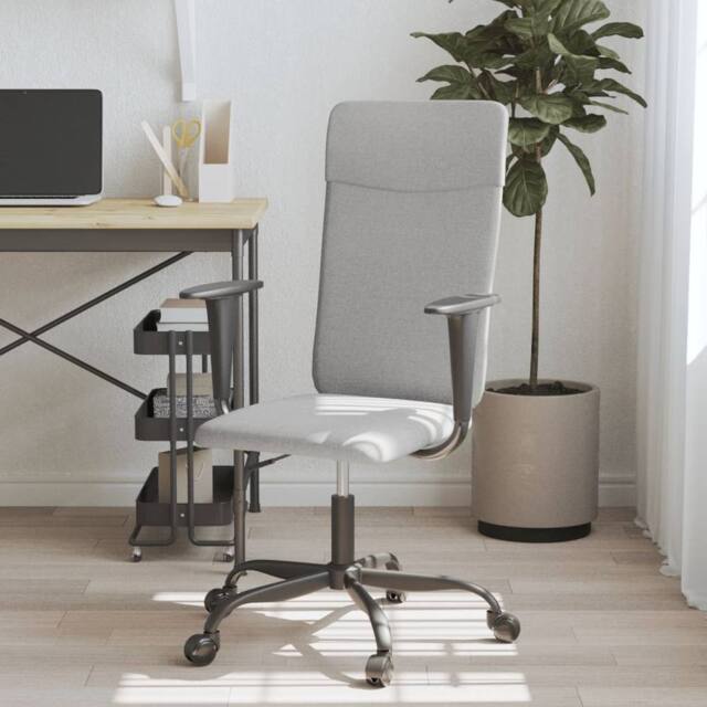 Berkfield Home Office Chair Light Grey Fabric - image 1