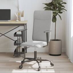 Berkfield Home Office Chair Light Grey Fabric - thumbnail 1