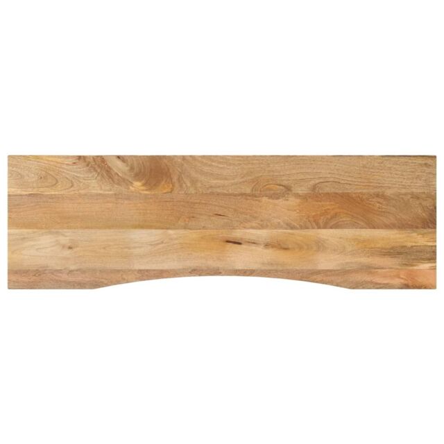 Berkfield Home Desk Top with Curve 160x50x2.5 cm Solid Wood Rough Mango in Brown - image 1