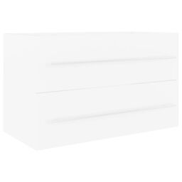 Berkfield Home Sink Cabinet White 80x38.5x48 cm Engineered Wood - thumbnail 2