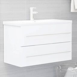 Berkfield Home Sink Cabinet White 80x38.5x48 cm Engineered Wood - thumbnail 1