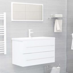 Berkfield Home Sink Cabinet White 80x38.5x48 cm Engineered Wood - thumbnail 6