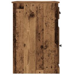 Berkfield Home Desk with Storage Old Wood 50x115x75 cm Engineered Wood in Brown - Size: 50 x 115 x 75 cm - thumbnail 8