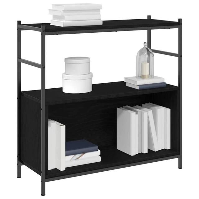 Berkfield Home Modern Book Cabinet Black Oak 80x30x78, 5 cm Engineered Wood - image 1