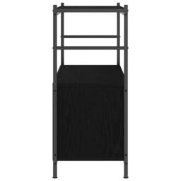 Berkfield Home Modern Book Cabinet Black Oak 80x30x78, 5 cm Engineered Wood - thumbnail 7