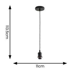 ValueLights Shaw Single Adjustable Brass Chrome Gold Black Pendant Ceiling Light - thumbnail 8