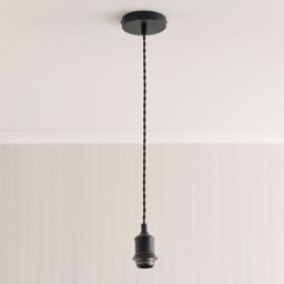 ValueLights Shaw Single Adjustable Brass Chrome Gold Black Pendant Ceiling Light - thumbnail 2