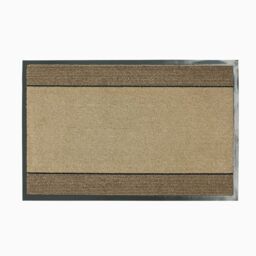 JVL Miracle Machine Washable Barrier Doormat 60x90cm Beige in Charcoal - Size: 60 cm x 90 cm - thumbnail 1