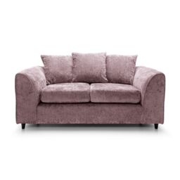 Abakus Direct Harriet Crushed Chenille 2 Seater Sofa in Pink