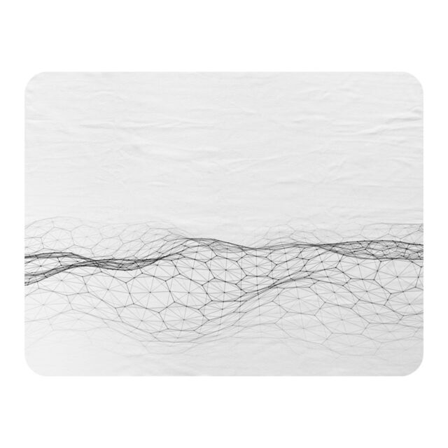 Benjamin Tate Design Futuristic Digital Landscape Blanket in Natural - Size: 120 cm x 150 cm - image 1
