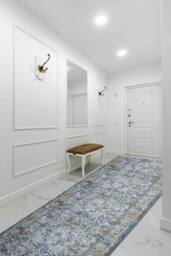 RugsX Anti-Slip Lotus Runner in Grey - Size: 100 cm x 100 cm - thumbnail 3