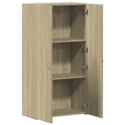 Berkfield Home File Cabinet Sonoma Oak 60x32x115 cm Engineered Wood in Brown - Size: 60 x 32 x 115 cm - thumbnail 7