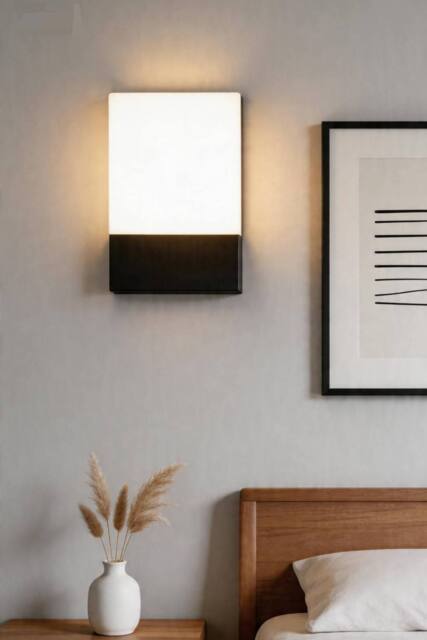 Living and Home Outdoor Waterproof LED Wall Light in Black - image 1