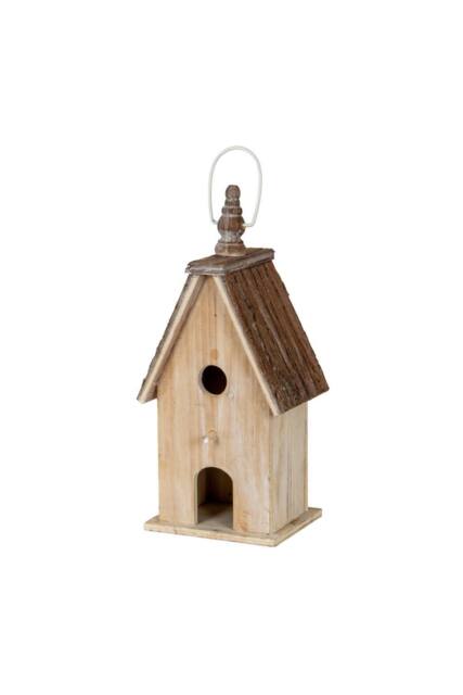 KDMD Large Rustic Birdhouse - Weathered Garden Bird Shelter & Decor in Brown - image 1