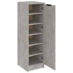 Berkfield Home Shoe Cabinet Concrete Grey 30x35x100 cm Engineered Wood - Size: 30 x 35 x 100 cm - thumbnail 6