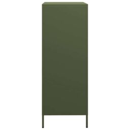 Berkfield Home Highboard Olive Green 68x39x101.5 cm Steel - thumbnail 6
